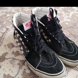 Checkered Van's skate high